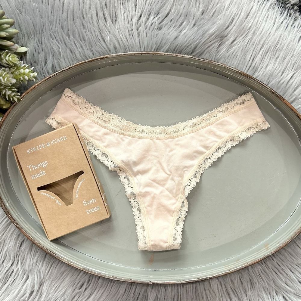 Free People Stripe & Stare Modal Blend Nude Knicker‎ Size Xsmall ($28)